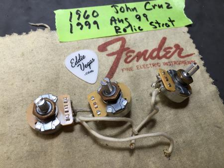 1960 Cunetto John Cruz 1999 Fender Custom Shop Relic Strat Pots With Wire