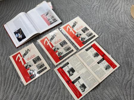 1956 Orig Fender Fine Electric Intruments 8 Page Catalog With Dealer Hand Writing Inside On Prices