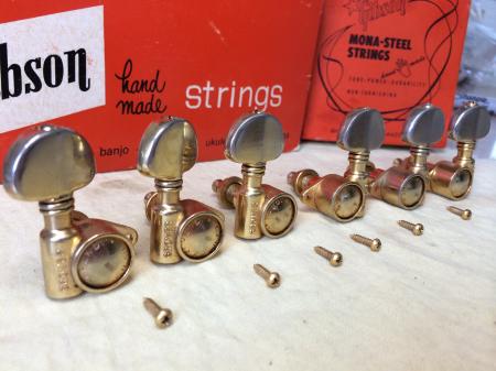 1959 Orig Les Paul Custom Grover Gold Tuners Complete Set