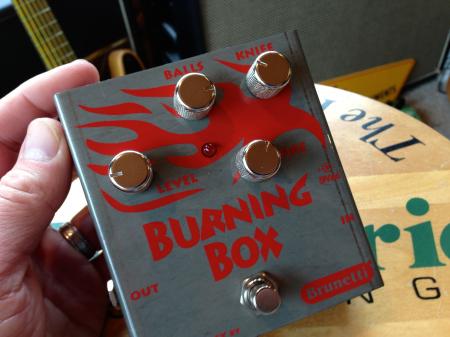 Brunetti Burning Box high Gain Distortion Pedal Made In Italy