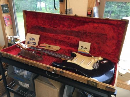 1954 Orig Tweed Center Pocket Fender Stratocaster Case