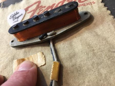 1964 Orig Pickup Wire Masking Tape For A PRE CBS Fender Strat