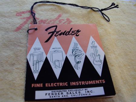 1958 Orig Fender Strat Hang tags and papers