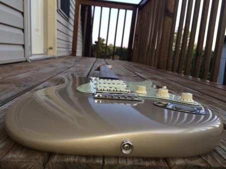 1960 Orig Fender PRE CBS Fender Strat Body Nitro Shoreline Gold