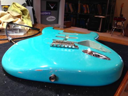 1961 Taos Turquoise KILLER Replica By Lays Guitar Fender Strat Body ALDER