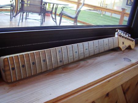 1956 12-56 ORIG FINISH FENDER STRAT NECK WITH TUNERS