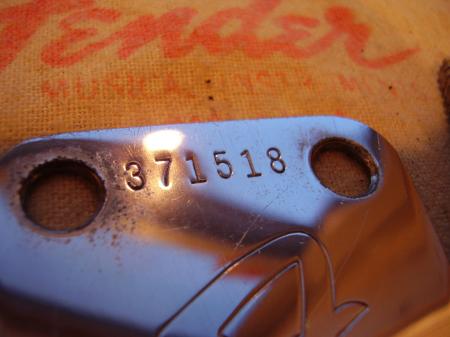 1972 ORIG AUG 72 NECK PLATE