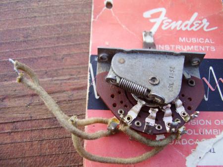 1957 ORIG 3 WAY SWITCH WITH ORIG SOLDER WIRE