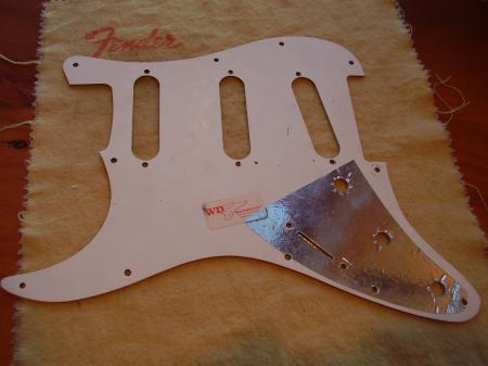 1980 WD Fender Strat Vintage White Pickguard Aged To Nice Patina
