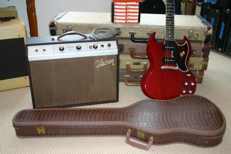 1963 Orig Under the Bed Gibson SG & Amp Collector Mint