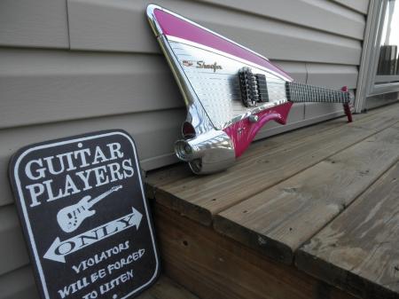 1980 s Kramer American Showster USA Proto Neon Pink 57 Chevy Guitar