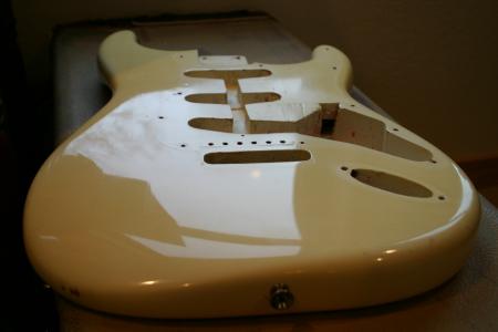 1964 Orig Fender Strat Body Old Refin Olympic White