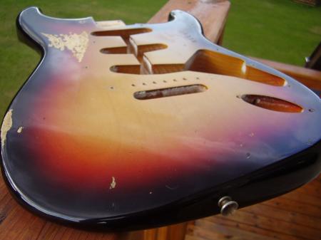 1960 John English 3 Tone Sunburst Relc Fender Strat Body