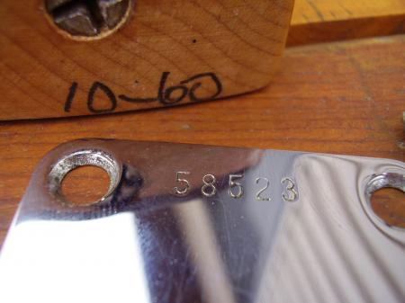 1960 10-60 ORIG FENDER SLABOARD STRAT NECK