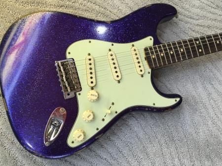 1962 2015 Fender Heavy Relic Purple Sparkle Strat With Hand Wound Pups