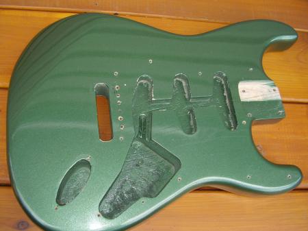 1959 9/59 ORIG ASH 3-1/4lb Sherwood Green Fender Strat Body