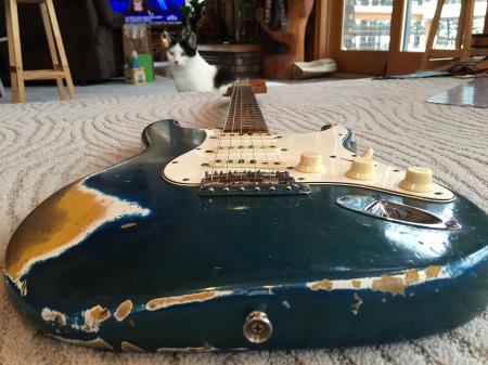 1966 Orig Lake Placid Blue Fender Strat Unreal Blues Player