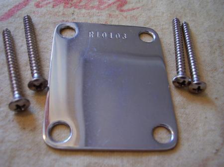 1997 Cunnetto Relic C-Shop Fender Strat Neck Plate and Screws