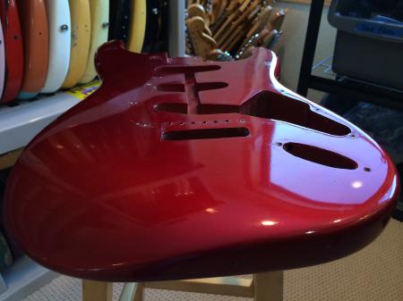 1963 ORIG 8-63 CANDY APPLE RED Fender Strat Body