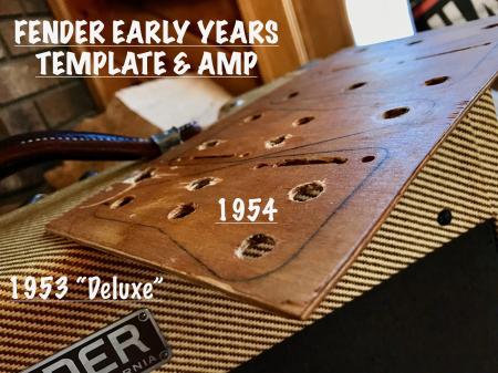 1954 Orig Fender FACTORY STRAT Template For Pickguard Control Metal Plate