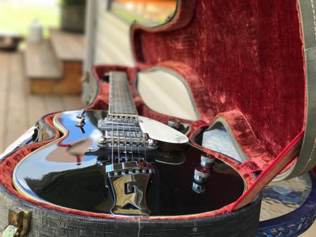 1960 Orig Black Gretsch Duo Jet 6128 Exceptional Bell Tone