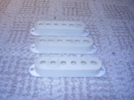 1956 51 year old Fender Strat pickup covers WHITE