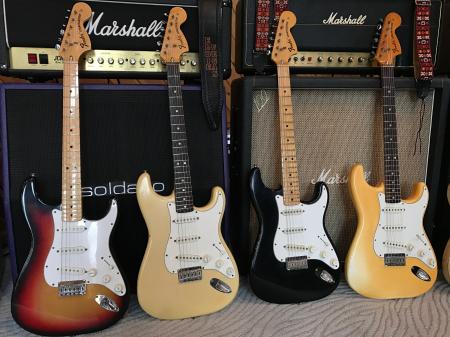 1975 Orig 4 Color Options For Fender Stratocaster In My Shop Now