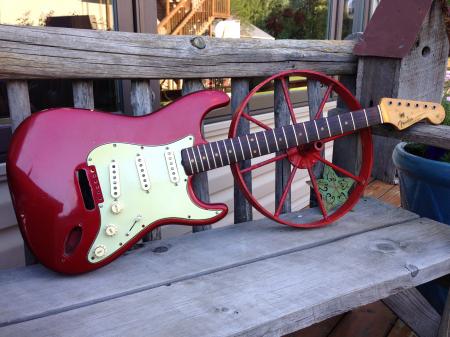 1965 Orig Candy Apple Red Fender Stratocaster Body