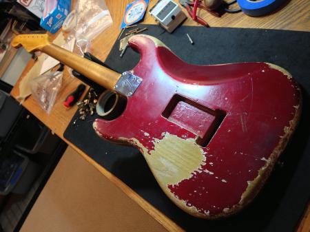 1964 Orig CANDY APPLE RED FINISH Fender Strat Build You Finish it...