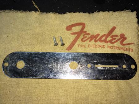 1965 Orig Fender Tele Control Plate & Both Screws