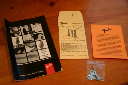1996 Cunetto Fender Strat Relic Owners Manual & More