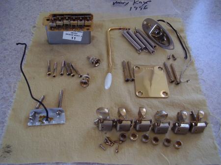 Cunetto Mary Kaye Gold Bridge,Neck Plate, Tuners, etc