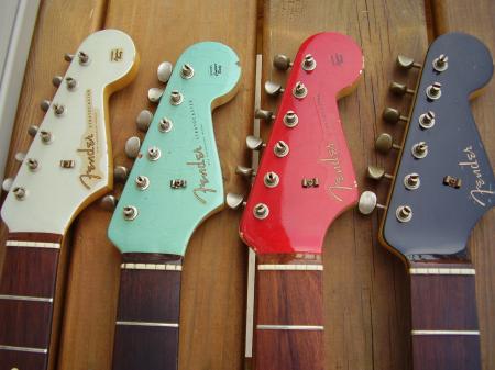 4 Custom Color USA Fender Custom Shop Relic Strat Necks